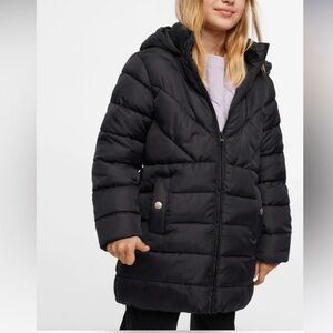 Mango Black Girls Puffer Jacket